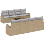 Conjunto de Sofás de Jardín  de 9 Piezas con Cojines Beige Rattan | Foro24.es | Tu tienda online para hogar, jardín y más Foro24.es