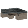 Juego de Sofás de Jardín de 9 Piezas con Cojines Gris Ratán Sintético by , Outdoor sofas - Ref: Foro24-3354648, Price: 559,33...