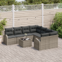 Juego de Sofás de Jardín de 9 Piezas con Cojines Gris Ratán Sintético by , Outdoor sofas - Ref: Foro24-3354648, Price: 559,33...