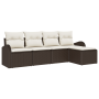 Conjunto de Sofá de Jardín de 5 Piezas con Cojines Marrón Poliratán von , Outdoor-Sofas - Ref: Foro24-3354667, Preis: 329,76 ...