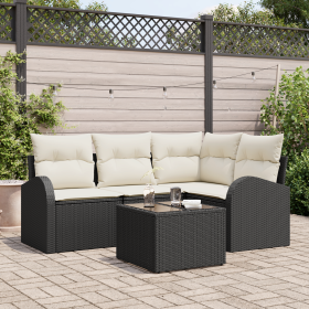 Conjunto de Sofá de Jardín de 4 Piezas con