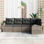 Set de Sofá de Jardín de 5 Piezas con Cojines Gris Poliratán von , Outdoor-Sofas - Ref: Foro24-3354708, Preis: 342,94 €, Raba...