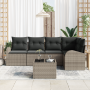 Juego de Sofás de Jardín de 5 Piezas con Cojines Ratán Polivalente Negro von , Outdoor-Sofas - Ref: Foro24-3354718, Preis: 38...