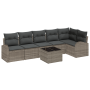 Juego de Sofás de Jardín de 6 Piezas con Cojines Ratán Poliéster Negro von , Outdoor-Sofas - Ref: Foro24-3354738, Preis: 450,...