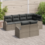 Conjunto de Sofá de Jardín de 7 piezas con Cojines Ratán Poliéster Gris von , Outdoor-Sofas - Ref: Foro24-3354748, Preis: 520...
