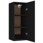 Schwarzer Wandschrank aus Holzwerkstoff, 34,5 x 34 x 90 cm von vidaXL, Regale und Regale - Ref: Foro24-812430, Preis: 53,19 €...