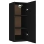 Schwarzer Wandschrank aus Holzwerkstoff, 34,5 x 34 x 90 cm von vidaXL, Regale und Regale - Ref: Foro24-812430, Preis: 52,51 €...