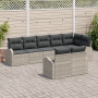Conjunto de Sofá de Jardín de 8 Piezas con Cojines Gris Claro de Ratán Sintético von , Outdoor-Sofas - Ref: Foro24-3354761, P...