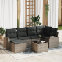 Conjunto de Sofá de Jardín de 6 Piezas con Cojines Ratán de Polietileno Negro von , Outdoor-Sofas - Ref: Foro24-3354788, Prei...