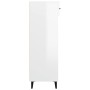 Mueble zapatero madera contrachapada blanco brillo 60x35x105 cm de vidaXL, Zapateros y organizadores de calzado - Ref: Foro24...