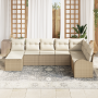 Conjunto de Sofá de Jardín de 8 Piezas con Cojines Beige Poliratán von , Outdoor-Sofas - Ref: Foro24-3354830, Preis: 591,18 €...