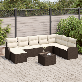 Conjunto de sofá de jardín de 8 piezas con cojines grises de poliratán von , Outdoor-Sofas - Ref: Foro24-3354837, Preis: 550,...