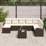 Conjunto de sofá de jardín de 8 piezas con cojines grises de poliratán von , Outdoor-Sofas - Ref: Foro24-3354837, Preis: 550,...