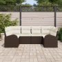 Conjunto de Sofá de Jardín de 6 Piezas con Cojines Ratán Policarbonato Marrón von , Outdoor-Sofas - Ref: Foro24-3354847, Prei...