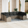 Juego de Sofás de Jardín de 9 Piezas con Cojines Gris Poliratán von , Outdoor-Sofas - Ref: Foro24-3354868, Preis: 565,05 €, R...