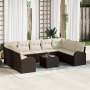 Conjunto de Sofás de Jardín de 9 Piezas con Cojines Ratán Poliéster Gris von , Outdoor-Sofas - Ref: Foro24-3354877, Preis: 67...