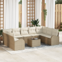 Set de Sofás de Jardín de 10 Piezas con Cojines Ratán Poliéster Marrón by , Outdoor sofas - Ref: Foro24-3354880, Price: 769,7...