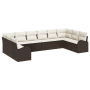 Juego de Sofá de Jardín de 10 Piezas con Cojines Marrón Ratán Poliéster von , Outdoor-Sofas - Ref: Foro24-3354887, Preis: 630...