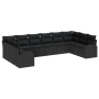 Juego de sofá de jardín de 10 piezas con cojines de ratán poli negro by , Outdoor sofas - Ref: Foro24-3354892, Price: 645,40 ...