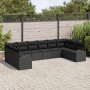 Juego de sofá de jardín de 10 piezas con cojines de ratán poli negro by , Outdoor sofas - Ref: Foro24-3354892, Price: 645,40 ...