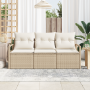 Juego de Sofá de Jardín de 3 Piezas con Cojines Beige Ratán Sintético by , Outdoor sofas - Ref: Foro24-3354910, Price: 272,84...