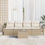 Juego de Sofá de Jardín de 5 Piezas con Cojines Beige Poliratán by , Outdoor sofas - Ref: Foro24-3354920, Price: 398,76 €, Di...