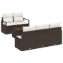 Conjunto de Sofá de Jardín de 6 Piezas con Cojines Marrón Poliratán von , Outdoor-Sofas - Ref: Foro24-3354927, Preis: 457,56 ...
