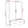 Sperrholz Sideboard glänzend weiß 70x31x115cm von vidaXL, Sideboards - Ref: Foro24-812534, Preis: 98,55 €, Rabatt: %