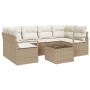 Juego de Sofás de Jardín de 7 Piezas con Cojines Beige de Rattan de Polietileno von , Outdoor-Sofas - Ref: Foro24-3354950, Pr...