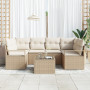 Juego de Sofás de Jardín de 7 Piezas con Cojines Beige de Rattan de Polietileno von , Outdoor-Sofas - Ref: Foro24-3354950, Pr...