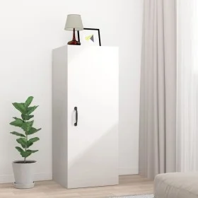 Hängeschrank aus Holz weiß glänzend 34,5x34x90 cm von vidaXL, Regale und Regale - Ref: Foro24-812444, Preis: 64,88 €, Rabatt: %
