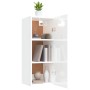 Hängeschrank aus Holz weiß glänzend 34,5x34x90 cm von vidaXL, Regale und Regale - Ref: Foro24-812444, Preis: 65,82 €, Rabatt: %