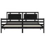 Bettgestell mit schwarzem Massivholzkopfteil 200x200 cm von vidaXL, Betten und Lattenroste - Ref: Foro24-3194075, Preis: 186,...