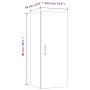 Hängeschrank aus Holz weiß glänzend 34,5x34x90 cm von vidaXL, Regale und Regale - Ref: Foro24-812444, Preis: 65,82 €, Rabatt: %