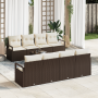Set de Sofá de Jardín de 9 Piezas con Cojines Marrón Polirratán by , Outdoor sofas - Ref: Foro24-3354977, Price: 596,84 €, Di...