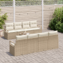 Juego de Sofá de Jardín de 9 Piezas con Cojines Beige Poliratán by , Outdoor sofas - Ref: Foro24-3354980, Price: 682,10 €, Di...
