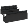Conjunto de Sofás de Jardín de 9 Piezas con Cojines Negro Ratán Sintético | Foro24.es | Tu tienda online para hogar, jardín y más Foro24.es