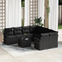 Set de Sofá de Jardín  de 9 Piezas con Cojines Negro Poliratán | Foro24.es | Tu tienda online para hogar, jardín y más Foro24.es