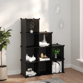 Estantería de cubos con 9 compartimentos negro PP by vidaXL, Shoe racks and shoe organizers - Ref: Foro24-340547, Price: 48,2...