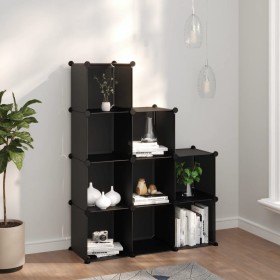Estantería de cubos con 9 compartimentos negro PP by vidaXL, Shoe racks and shoe organizers - Ref: Foro24-340547, Price: 50,7...