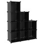 Estantería de cubos con 9 compartimentos negro PP by vidaXL, Shoe racks and shoe organizers - Ref: Foro24-340547, Price: 50,7...