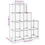 Estantería de cubos con 9 compartimentos negro PP by vidaXL, Shoe racks and shoe organizers - Ref: Foro24-340547, Price: 50,7...