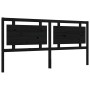 Bed frame with black solid wood headboard 200x200 cm by vidaXL, Beds and slatted bases - Ref: Foro24-3194075, Price: 186,21 €...