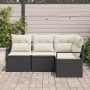 Conjunto de Sofá de Jardín de 4 Piezas con Cojines Negro Rattan de Polietileno | Foro24.es | Tu tienda online para hogar, jardín y más Foro24.es