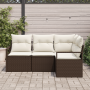 Juego de Sofás de Jardín de 4 Piezas con Cojines Marrón Ratán Poliéster von , Outdoor-Sofas - Ref: Foro24-3355027, Preis: 310...