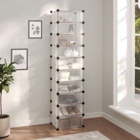 Transparent PP shoe rack 44x32x174 cm by vidaXL, Shoe racks and shoe organizers - Ref: Foro24-340561, Price: 58,12 €, Discoun...
