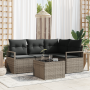 Juego de Sofá de Jardín de 4 Piezas con Cojines Ratán Poliéster Negro by , Outdoor sofas - Ref: Foro24-3355038, Price: 381,94...