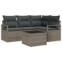 Juego de Sofá de Jardín de 4 Piezas con Cojines Ratán Poliéster Negro by , Outdoor sofas - Ref: Foro24-3355038, Price: 381,94...