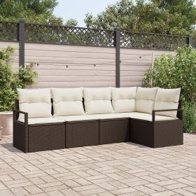 Conjunto de Sofá de Jardín de 5 Piezas con
