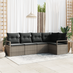 Conjunto de Sofá de Jardín de 5 Piezas con